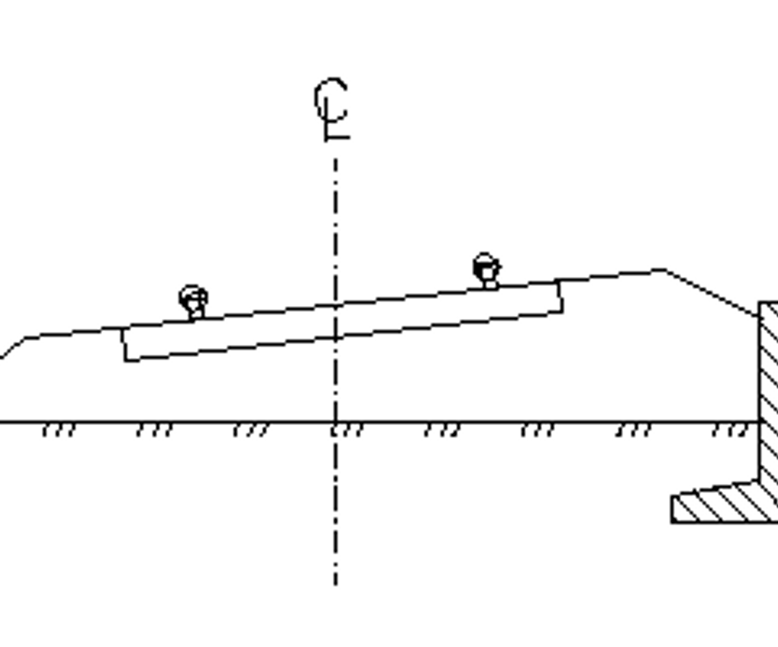 Prinsippskisse der åpen grøft beholdes, med forstøtninger for støtte.