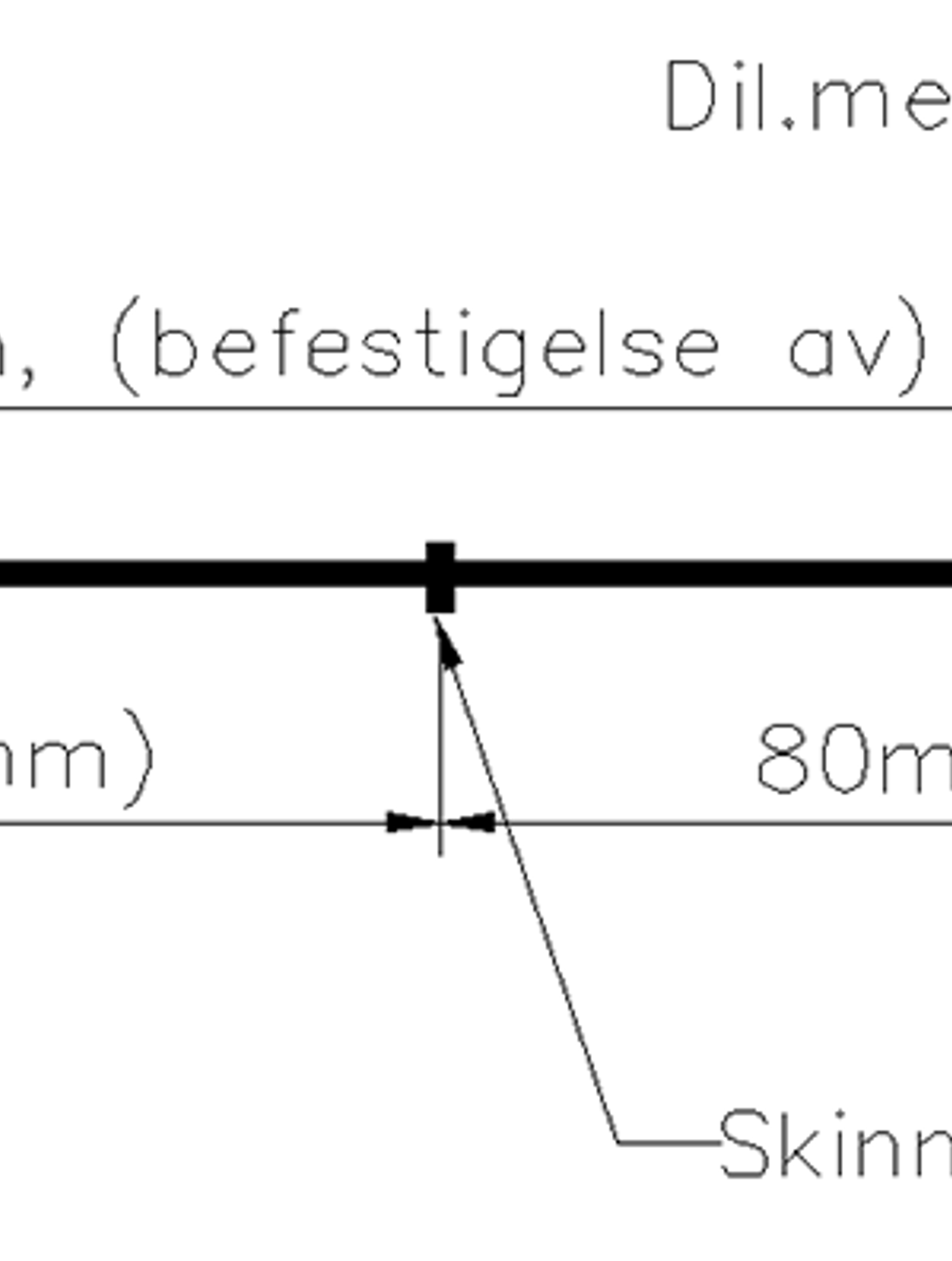 Eksempel på dilatasjonsmerking.