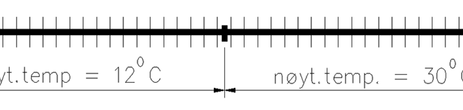 Eksempel på dilatasjonsmerking.