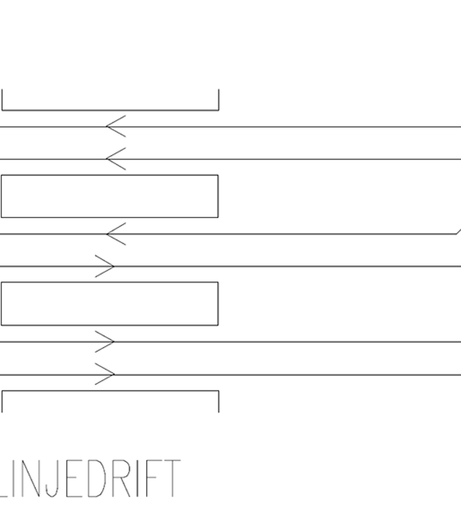 Gjennomkjøringsstasjon med avgrening til to baner, utformet for linjedrift.
