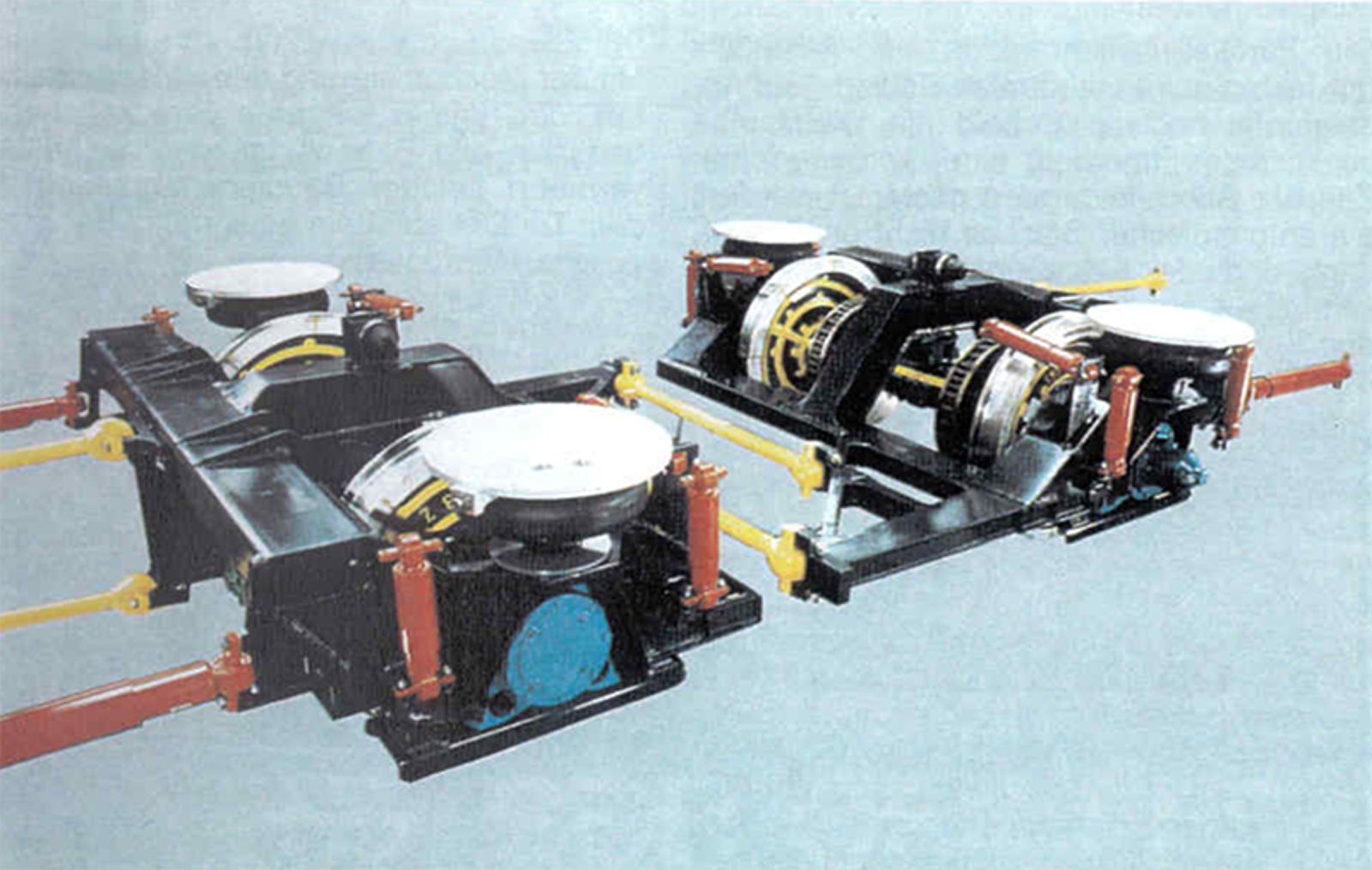 FEBA akselsystem med to aksler forbundet med horisontale stenger.