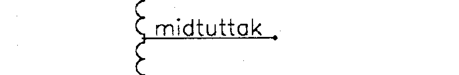 Skisse av filterimpedans koblet til skinner i punkt A og B med midtuttak.