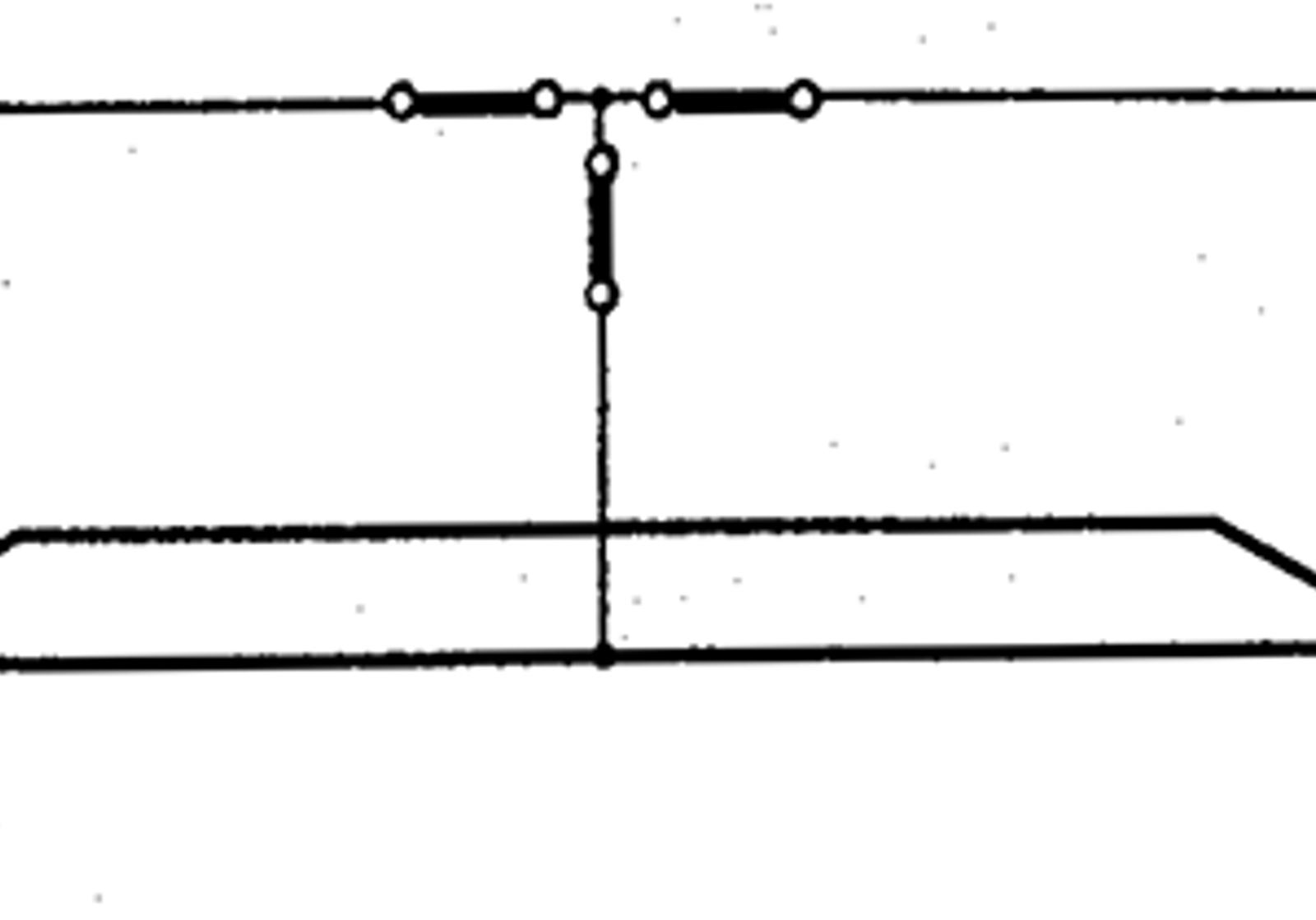Stasjon med forbigangsledning som kobler sammen kontaktledning på hver side av seksjonen.