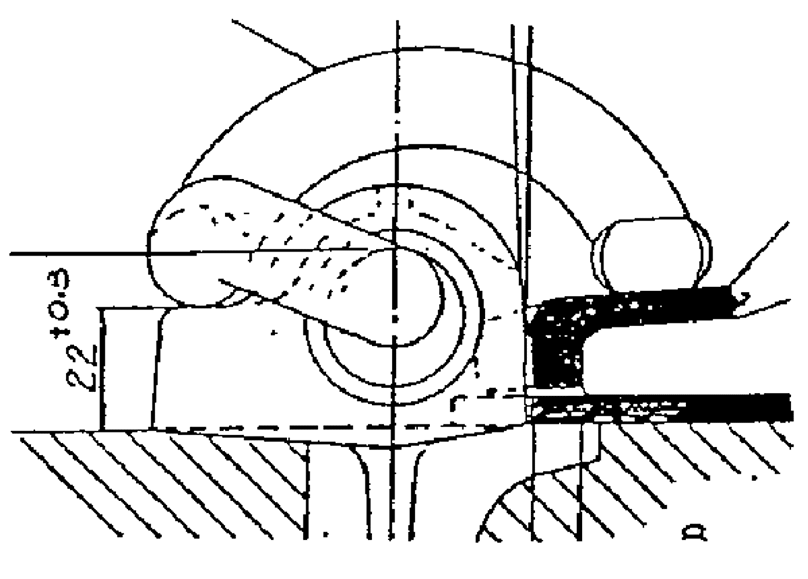 Teknisk tegning av isolasjonsdeler i en Pandrol-befestigelse for elektrisk isolasjon.
