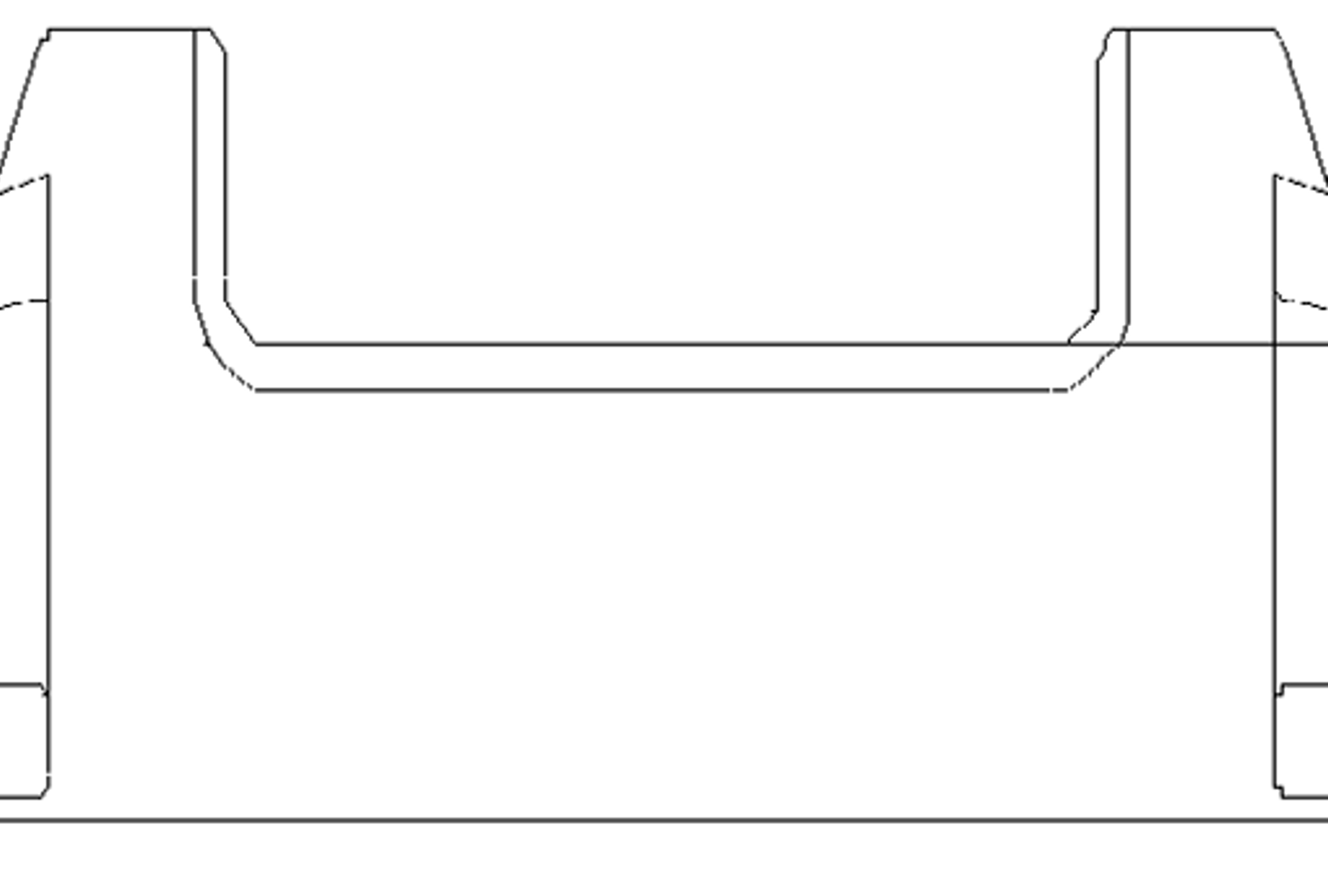 Teknisk tegning av sideisolator i Pandrol Fastclip-befestigelse.