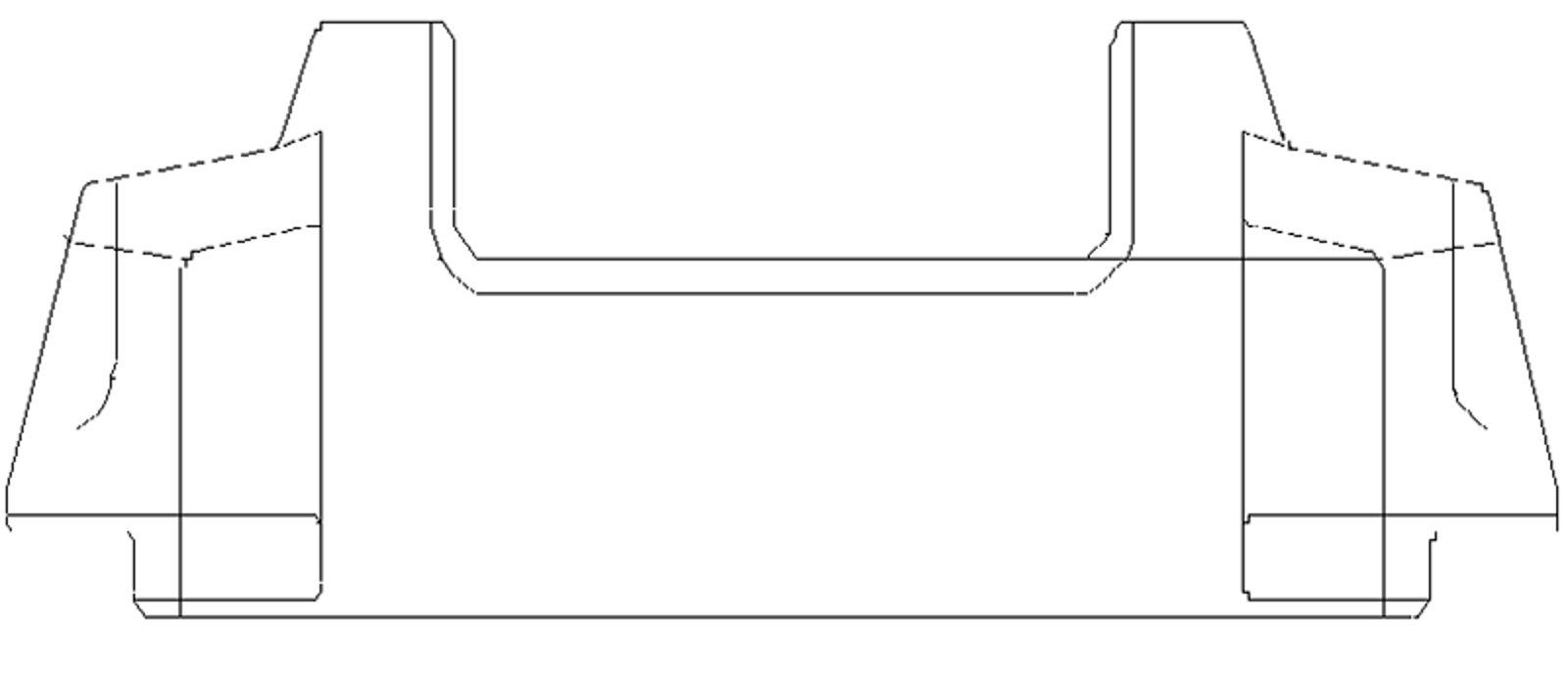 Teknisk tegning av sideisolator i Pandrol Fastclip-befestigelse.