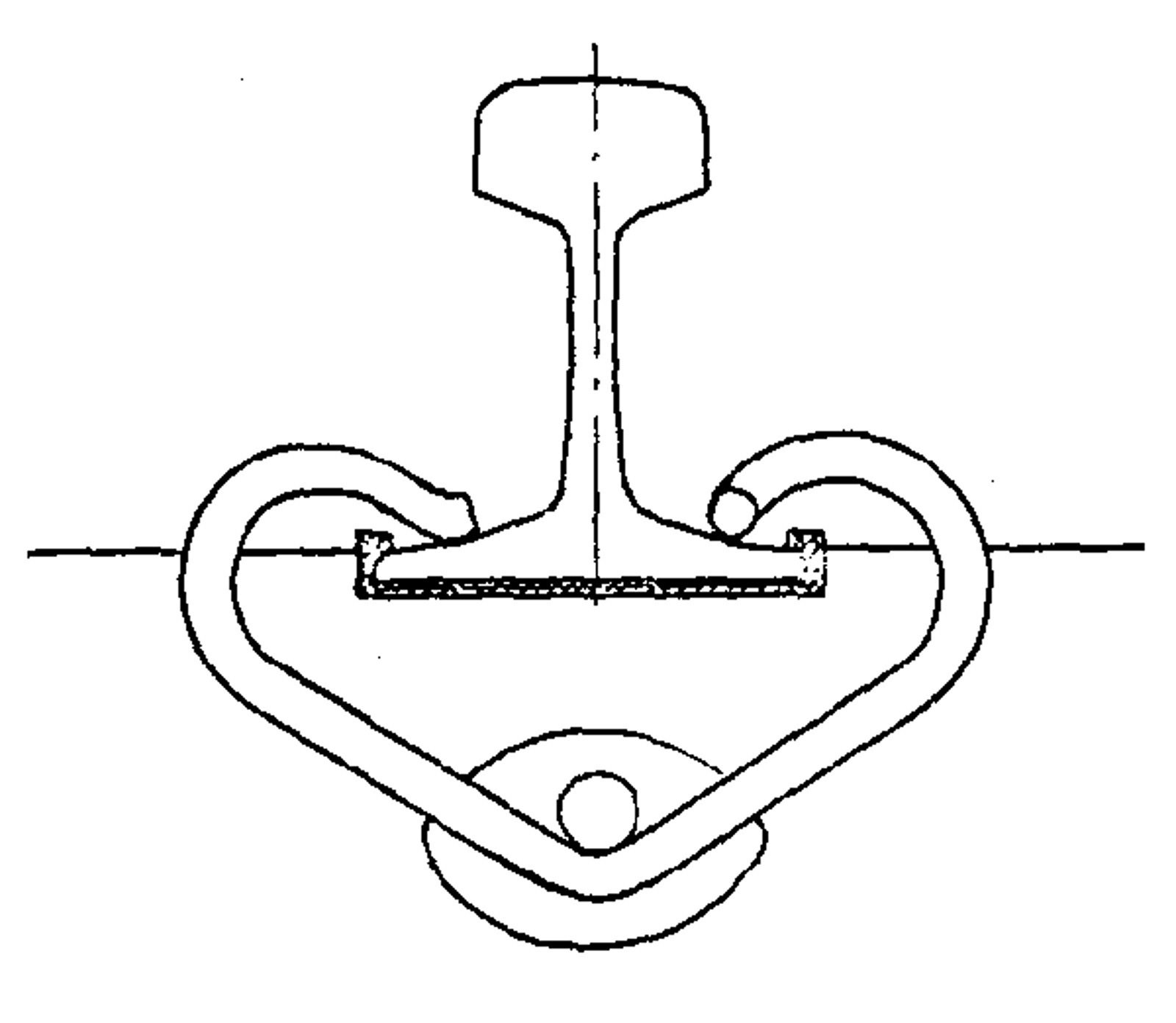Fist skinnebefestigelse på betongsville.