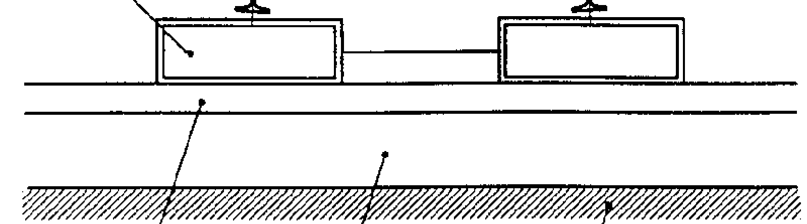 Prinsippskisse av Icosit fast spor med armert betongdrager og elastiske underlagsplater.