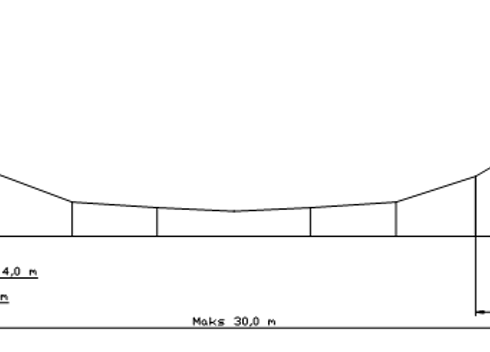 Standard C2, SH 0,55 m (min. 0,30), maks spenn 30 m, for tunnel.