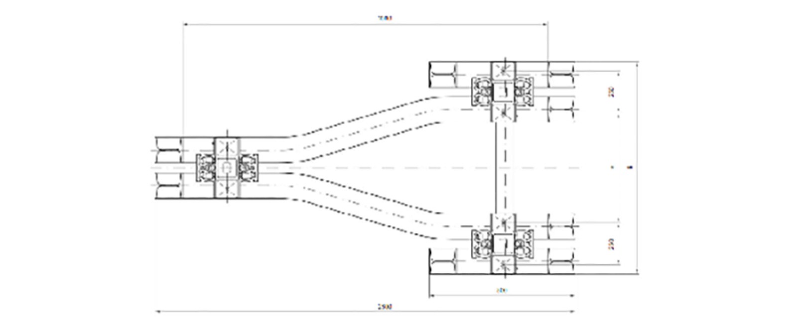 Teknisk tegning av en Y-sville.