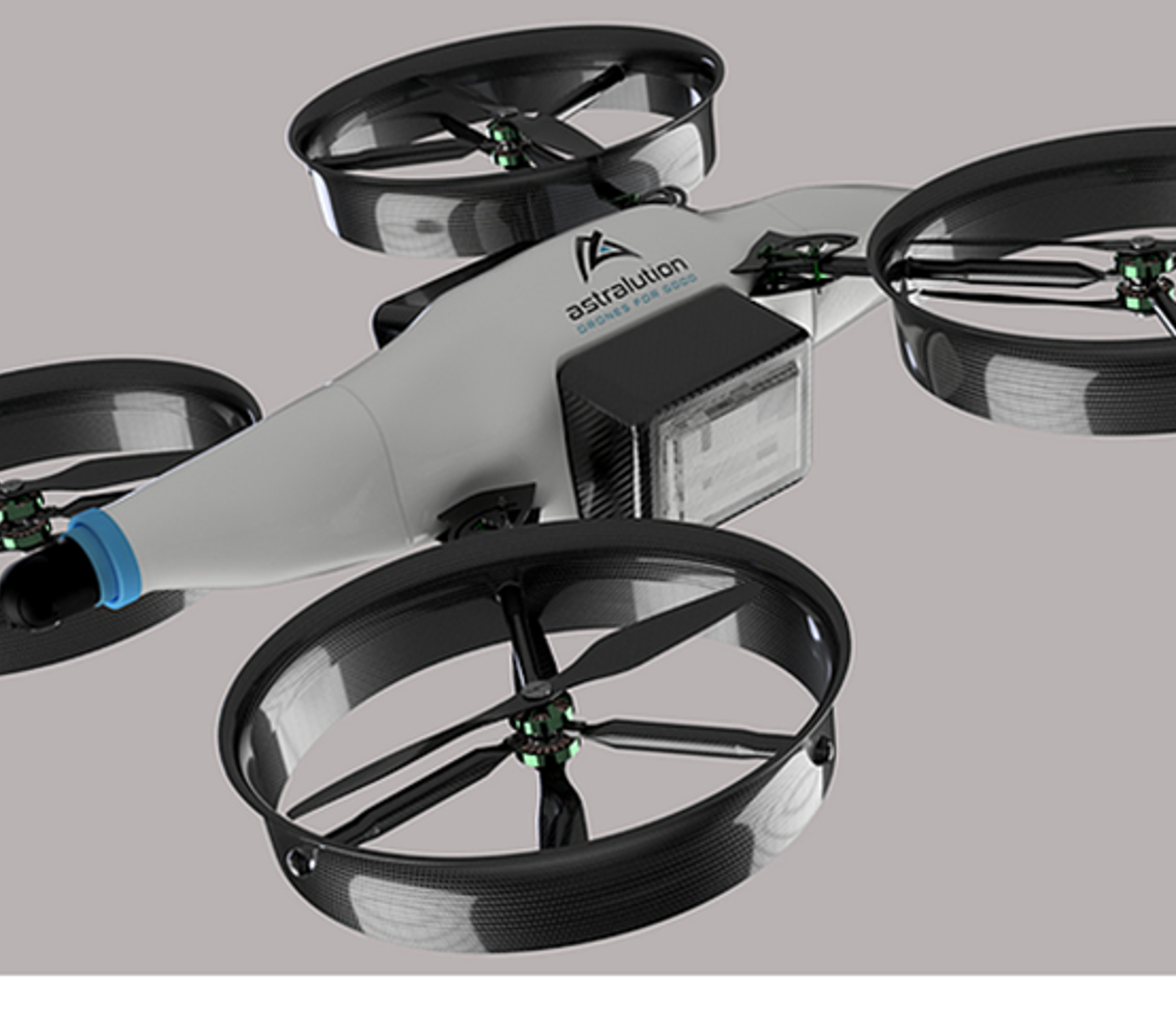 Drone for redningsoperasjoner i tunneler, tilpasset eksplosive miljøer og situasjonsoversikt.