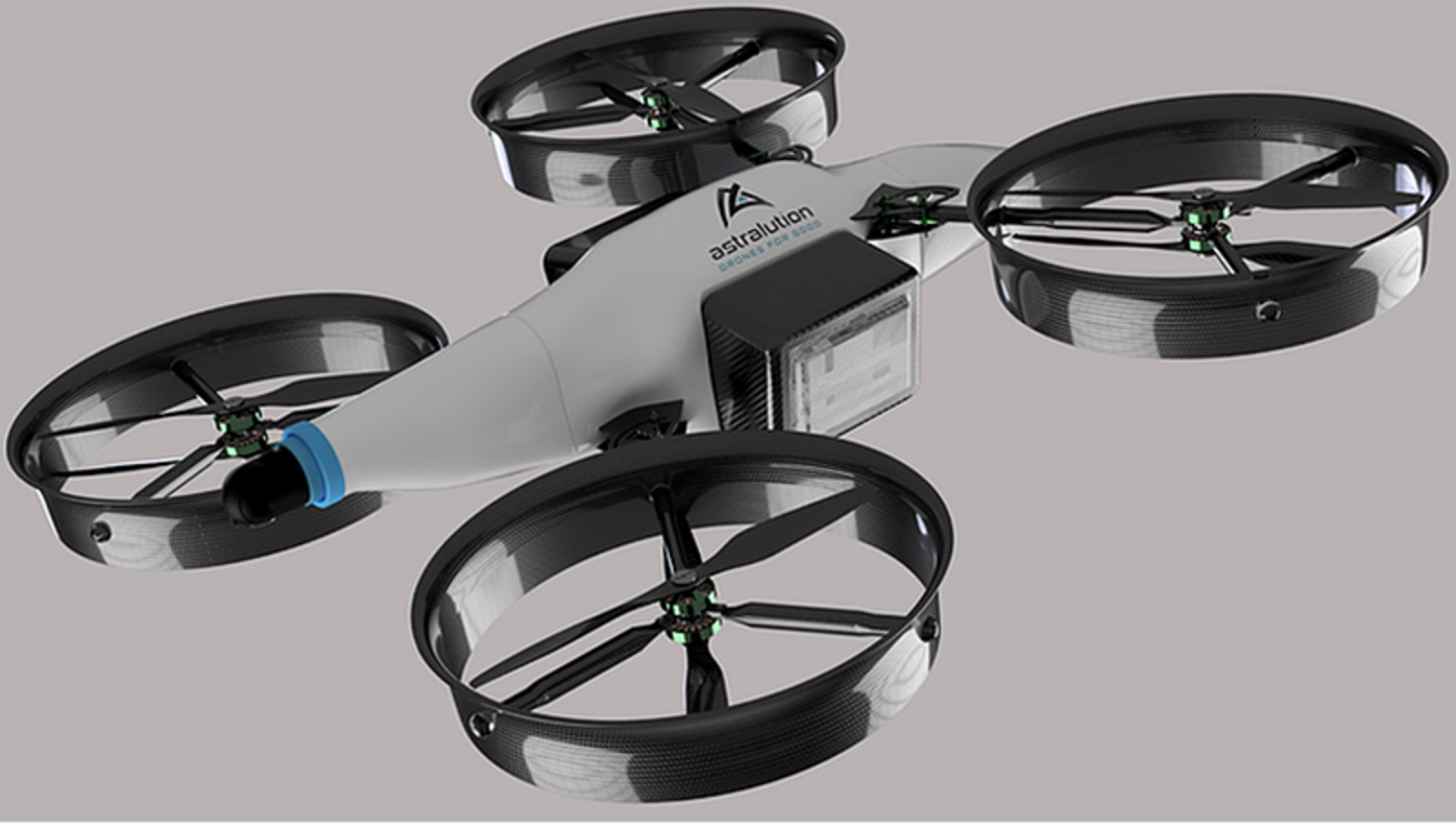 Drone for redningsoperasjoner i tunneler, tilpasset eksplosive miljøer og situasjonsoversikt.