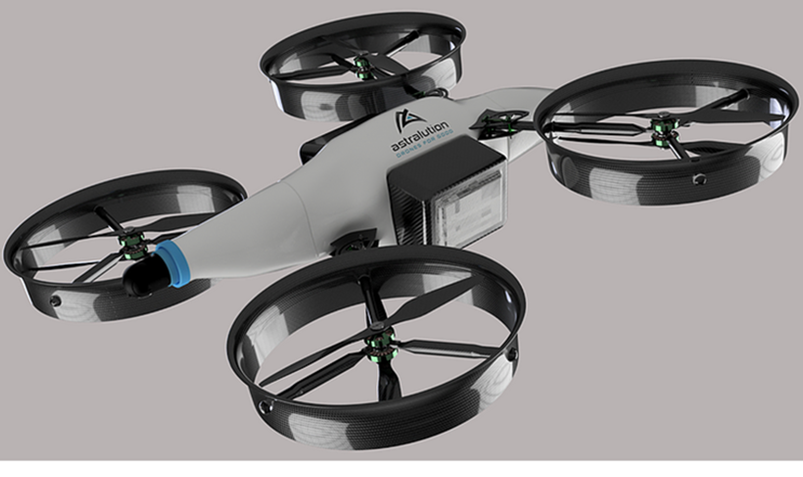 Drone for redningsoperasjoner i tunneler, tilpasset eksplosive miljøer og situasjonsoversikt.