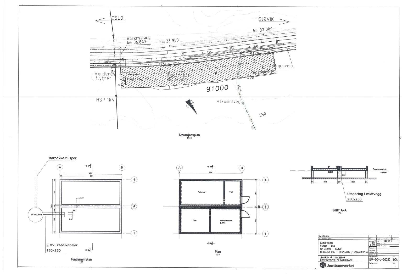 Eksempel på I/J-teikning for detaljplan