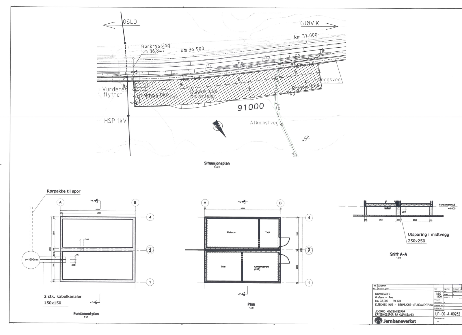 Eksempel på I/J-teikning for detaljplan