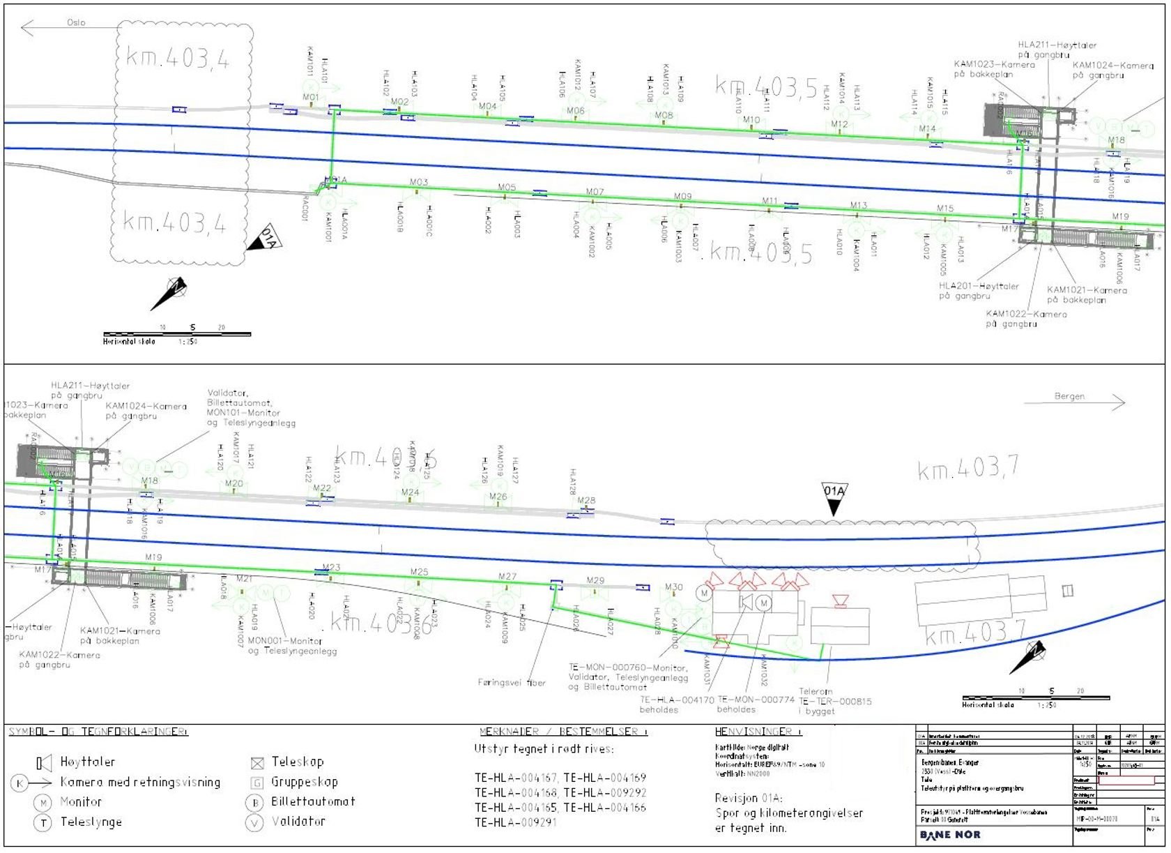 Eksempelteikning utstyrsplassering detaljplan