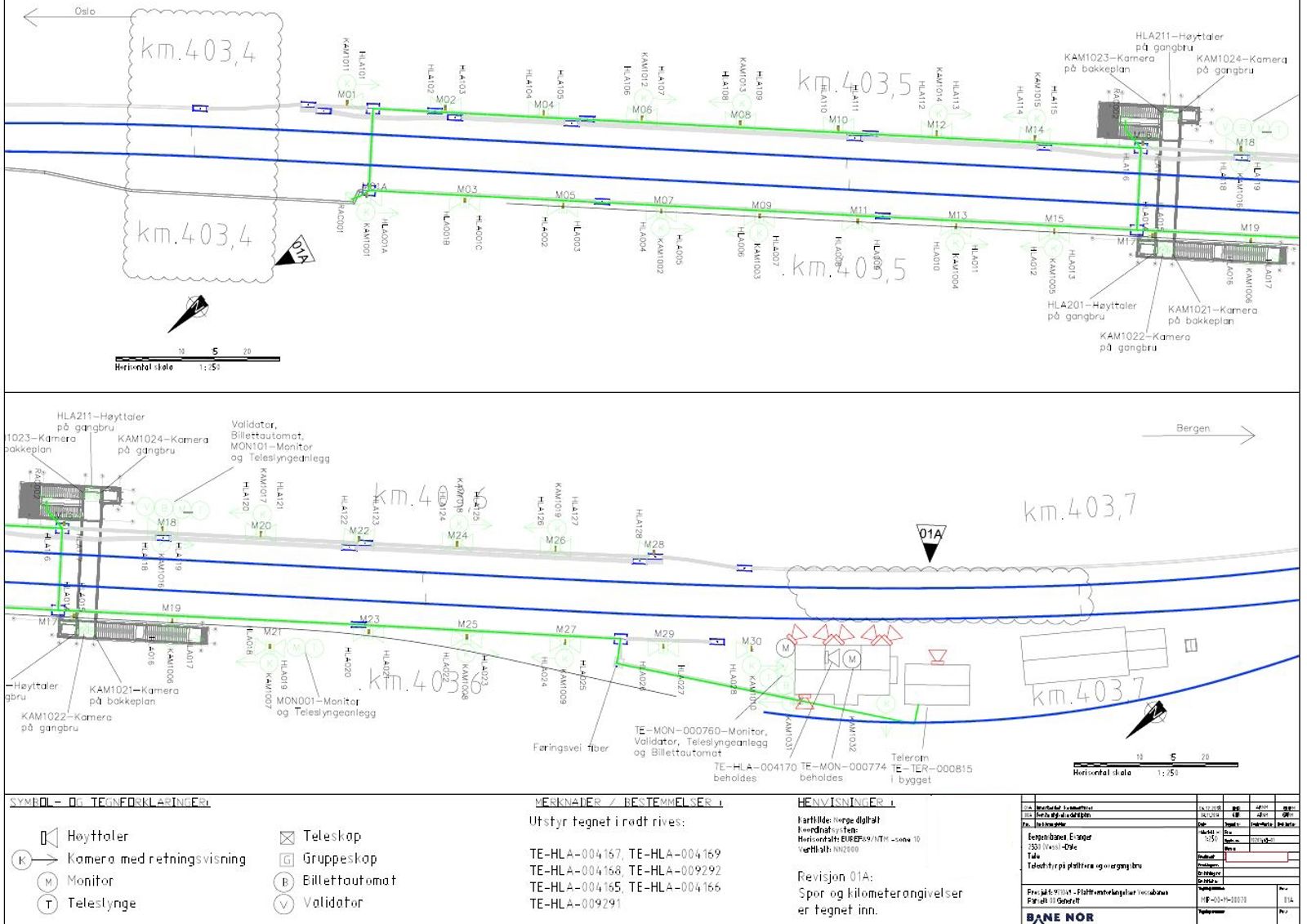 Eksempelteikning utstyrsplassering detaljplan
